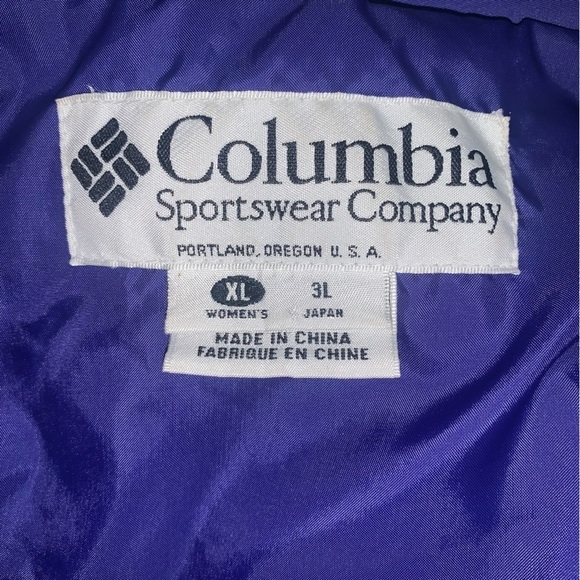 Vintage Columbia Ski Jacket Women’s  Size XL Purple Navy Outdoor Adventure Light - Picture 10 of 11